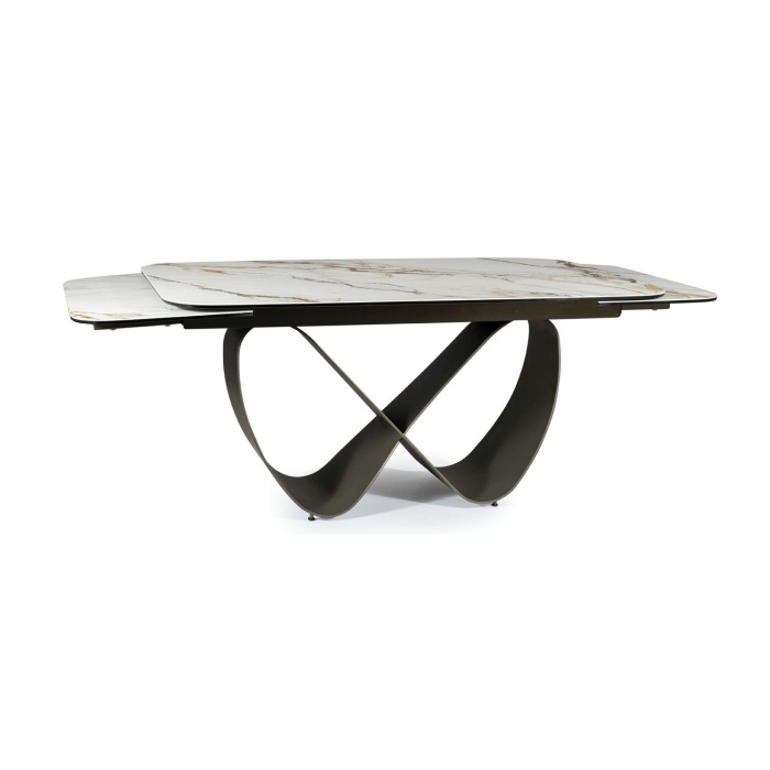 Masa Infinity Ceramic alb amber bianco/maro 160/240x95 - imagine 1