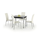 Masa Logan sticla neagra/chrom 96/142x70x75 - imagine 2