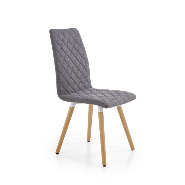 Scaun K282 stofa gri/lemn