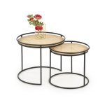 Masa cafea Manado set 2 MDF laminat stejar - imagine 2