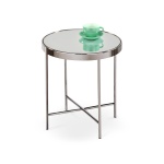Masa cafea Mira sticla rotunda 42x42 picior chrom - imagine 2