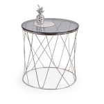 Masa cafea Selena fume/chrom 55x55 - imagine 2