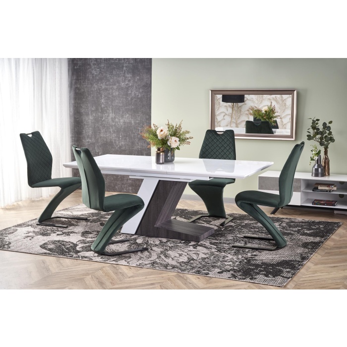 Masa Mortis MDF alb lucios 160/200x90 - imagine 2