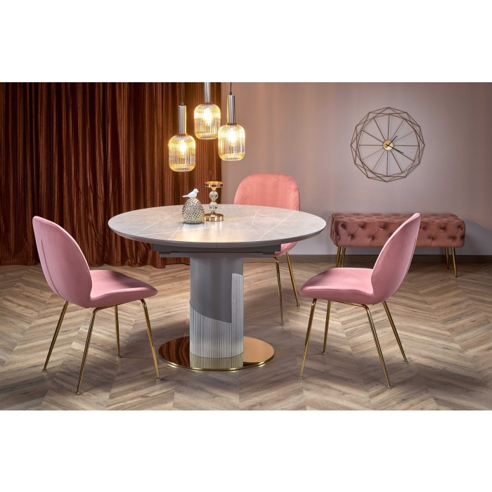 Masa Muscat ceramica gri/auriu 120/160x120 - imagine 2