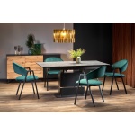 Masa Martin sticla gri efect piatra 160/200x90 H76 - imagine 2