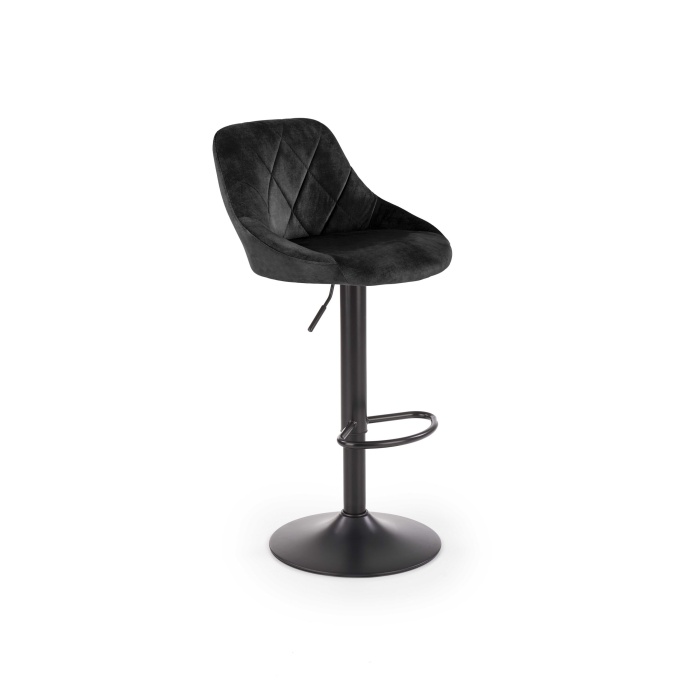 Scaun bar H101 velvet negru - imagine 2