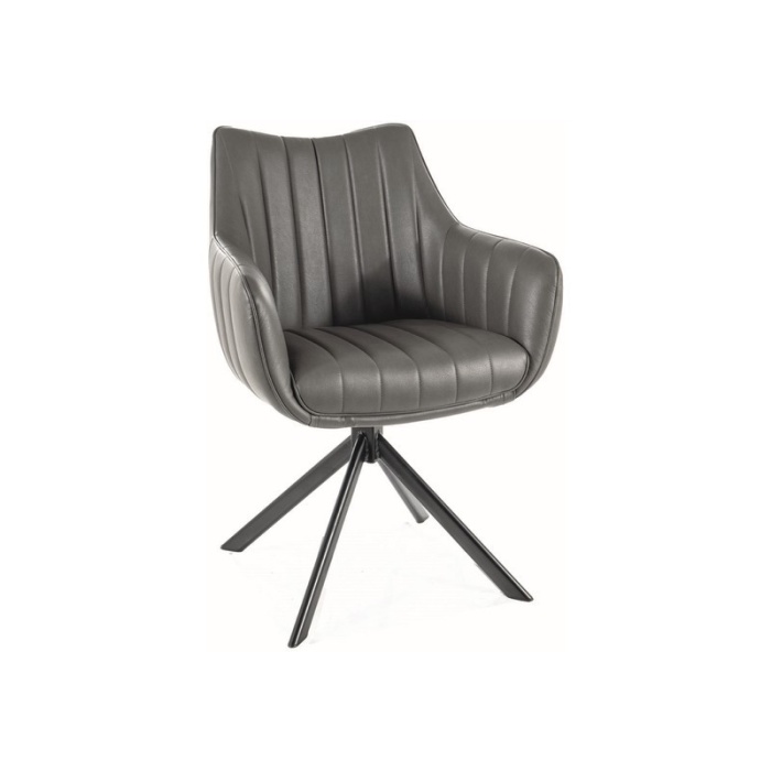 Scaun Azalia ecopiele gri 06