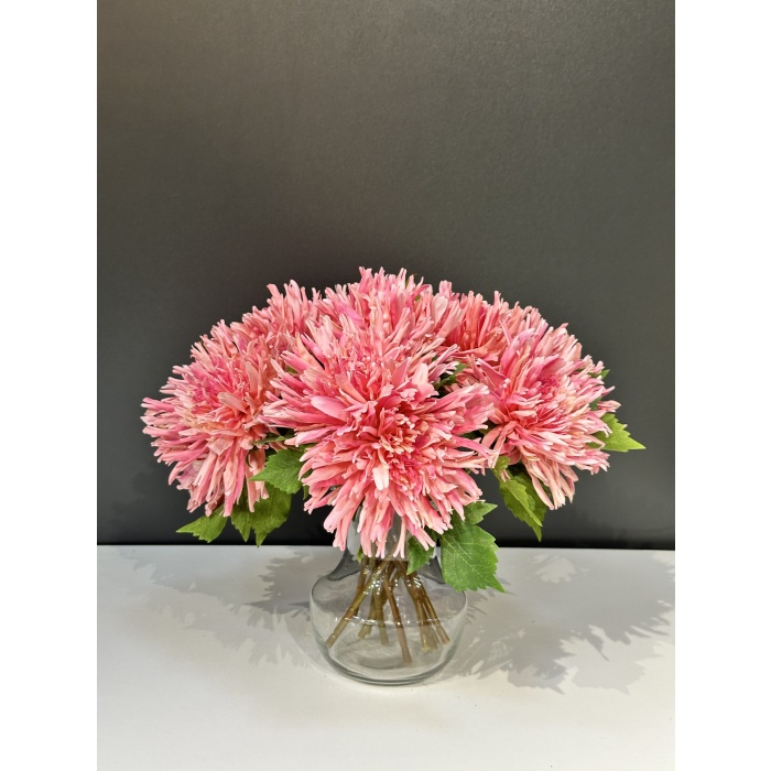 Buchet din 3 crizanteme artificiale duble (4 buchete) - imagine 1
