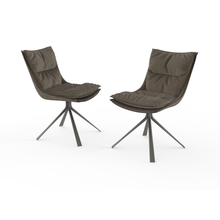 Scaun Divisus brown, picior gri