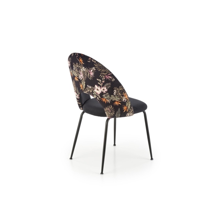 Scaun K505 velvet negru/multicolor