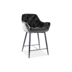 Scaun bar Cherry H-2 velvet negru