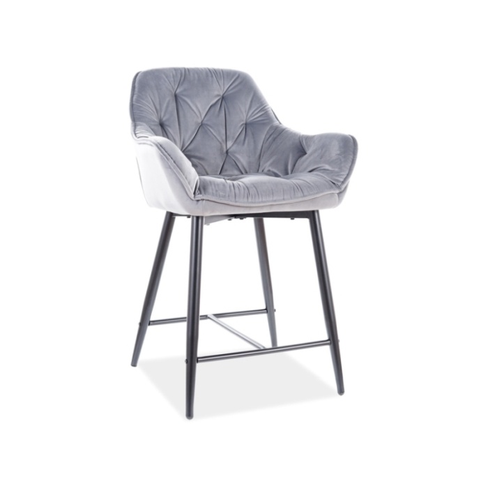 Scaun bar Cherry H-2 Velvet Gri