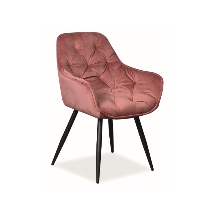 Scaun Cherry velvet roz