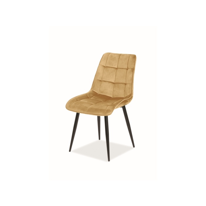 Scaun Chic velvet mustar