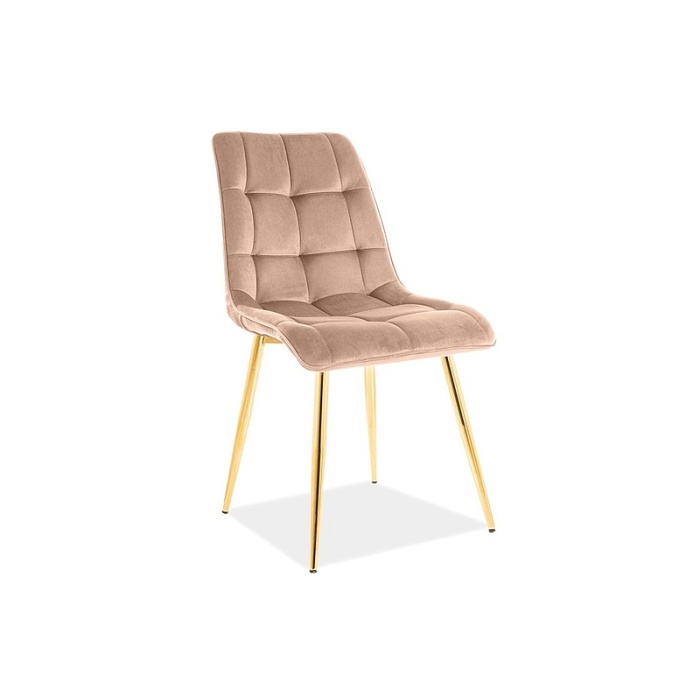 Scaun Chic Gold velvet bej