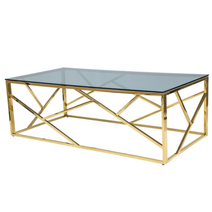 Masa Cafea Escada A fume/auriu 120x60x40H