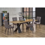 Masa Chandler MDF furnir stejar/negru 160x220x90