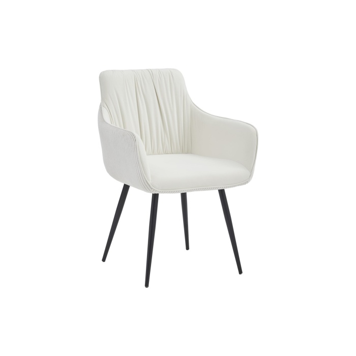 Scaun Celio velvet bej deschis - imagine 1