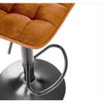 Scaun bar H95 velvet scorțișoară - imagine 3