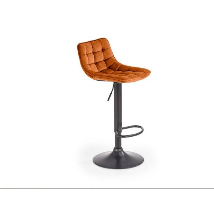 Scaun bar H95 velvet scorțișoară