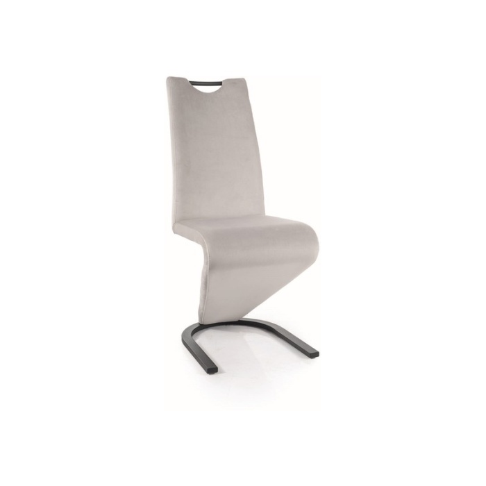 Scaun H-090 velvet gri deschis 03