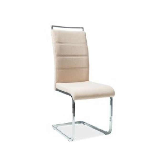Scaun H-441 stofa bej/chrom