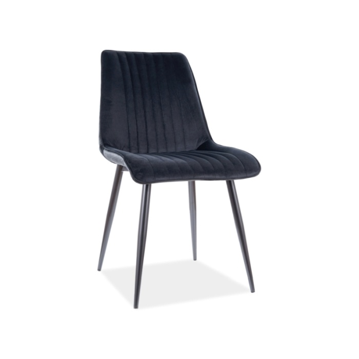 Scaun Kim velvet  negru