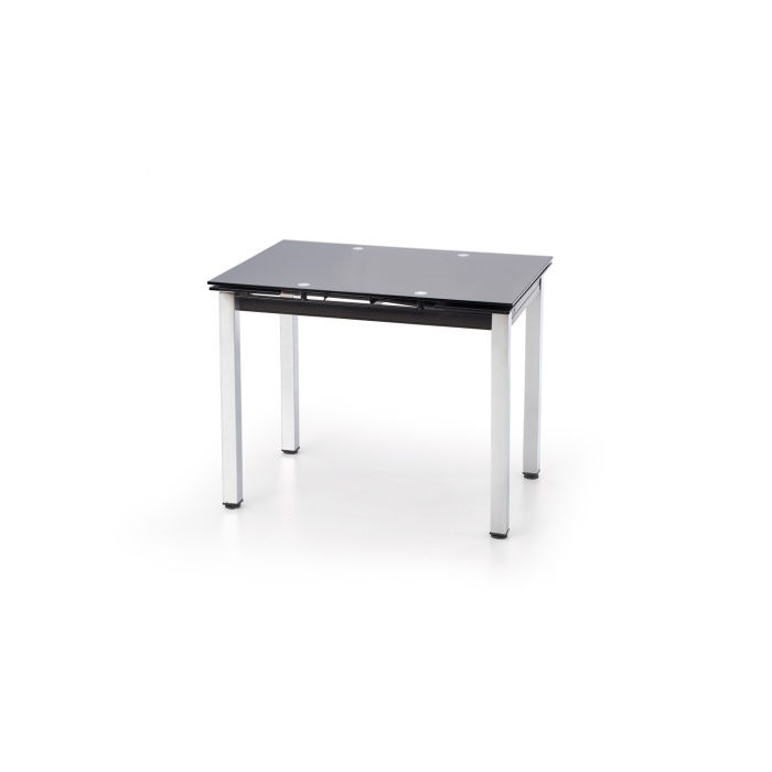 Masa Logan sticla neagra/chrom 96/142x70x75 - imagine 1