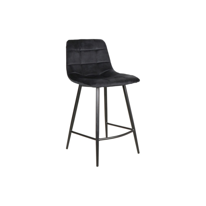 Scaun bar Mila H-2 velvet negru