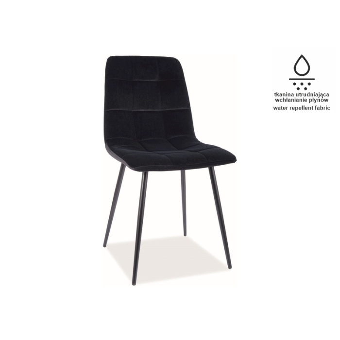 Scaun Mila Matt velvet negru