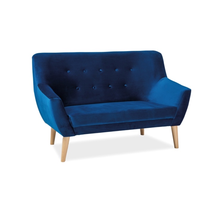 Canapea  Nordic 2 velvet albastru - imagine 1