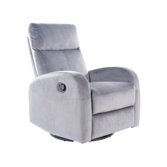 Fotoliu Olimp Velvet Gri - imagine 1