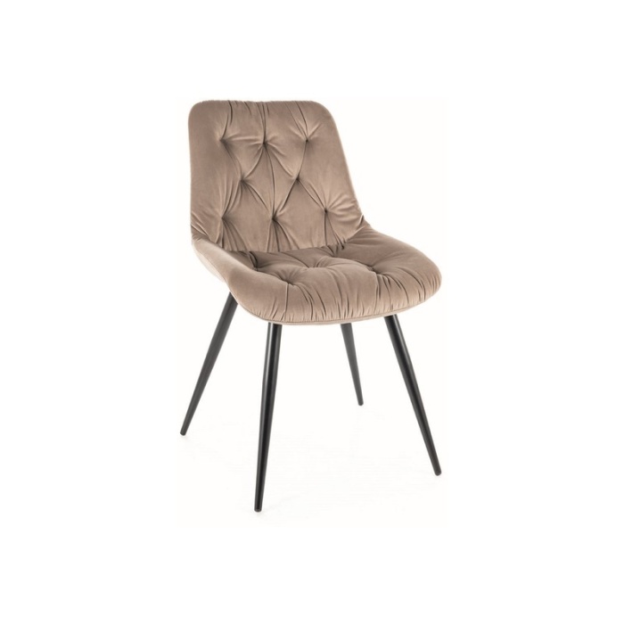 Scaun Praga velvet bej inchis 40