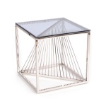 Masa cafea Infinity Kwadrat sticla/crom