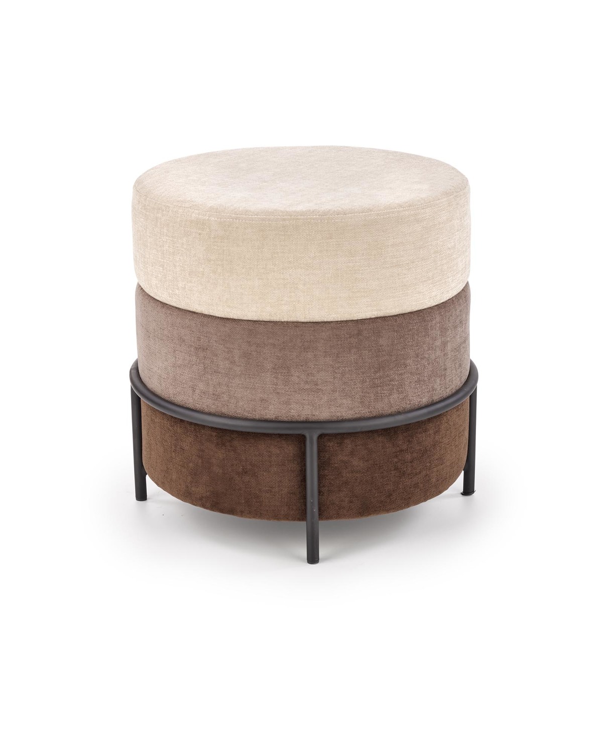 product-2159 Puf Picolo maro/bej stofa 45x47 - imagine 1