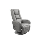 Fotoliu Pulsar ecopiele gri /recliner /masaj