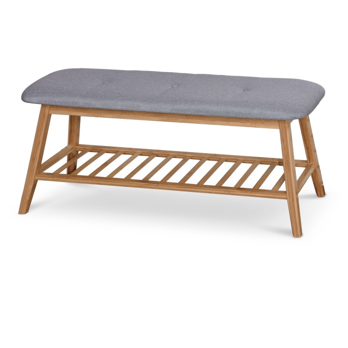 Bancheta pantofar ST 15 MDF lemn/gri