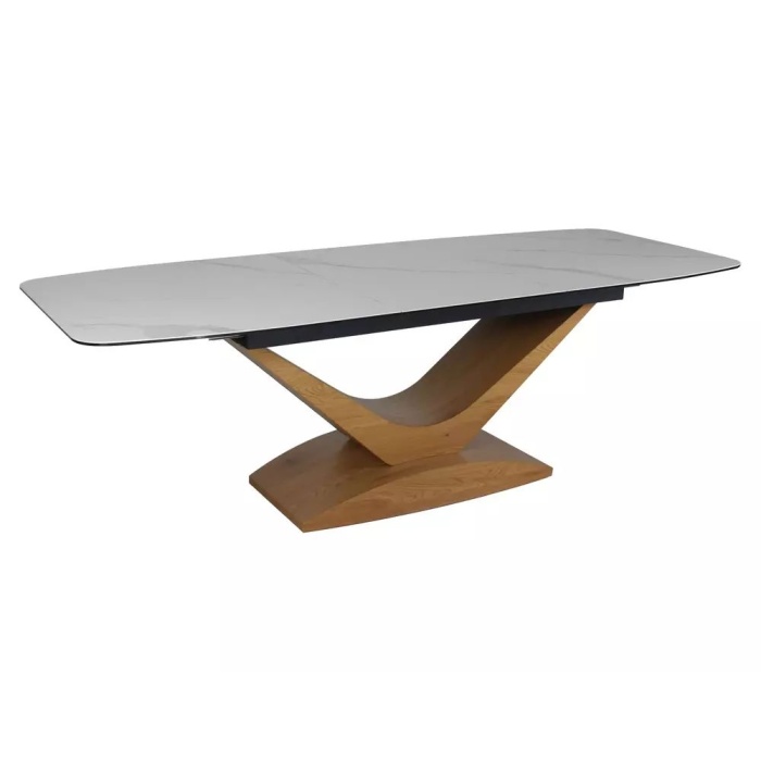 Masa ceramica Dolce alb satuario venato 180(240)X95