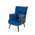 Fotoliu Pagoni velvet albastru