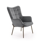 Fotoliu Castel velvet gri