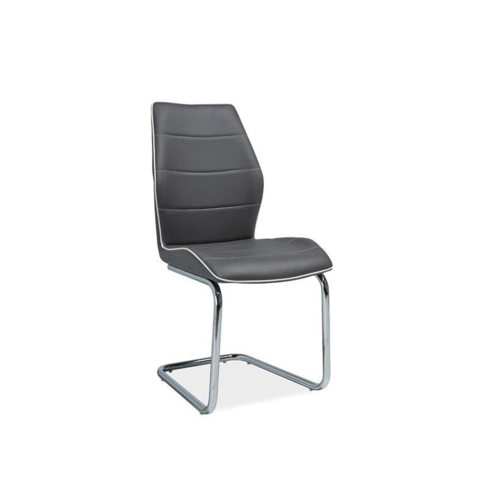 Scaun H-331 ecopiele gri