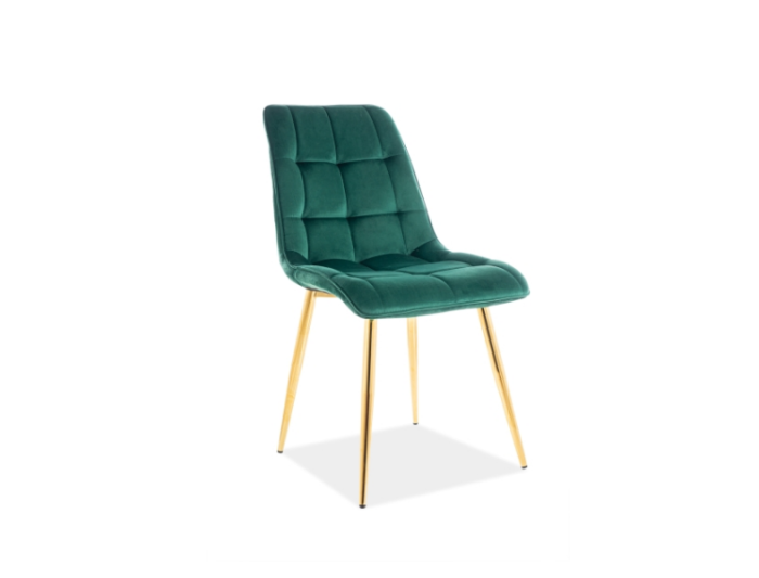 Scaun Chic Gold velvet verde