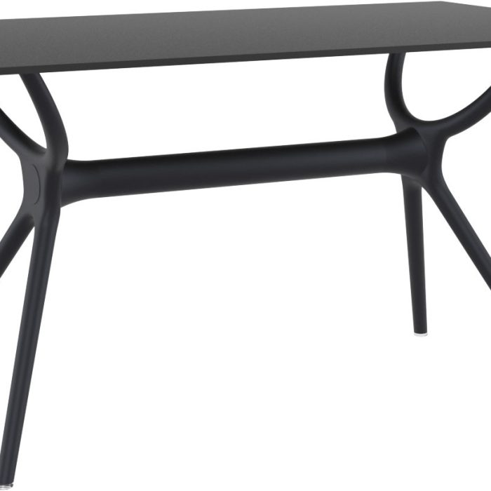 Masa Air 140x80 HPL Compact black + picior Air Medium black