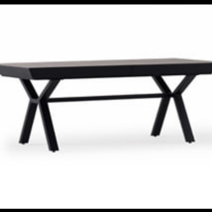 Masa Hummer light beton HPL /Black 206X103 (+160cm)