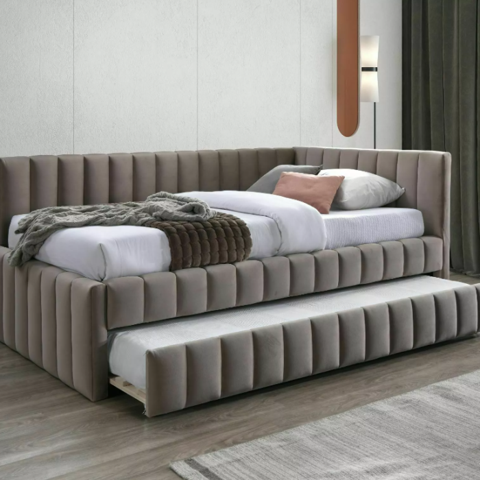 Dormitor Alfie 120cm velvet bej 40