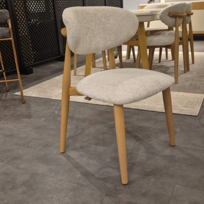 Scaun Mono, stofa-lemn